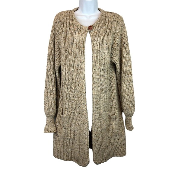 Samuel Jason Vintage 80s Sweater  Women's 38 / US 10  Speckled Cardigan Duster - Picture 1 of 6